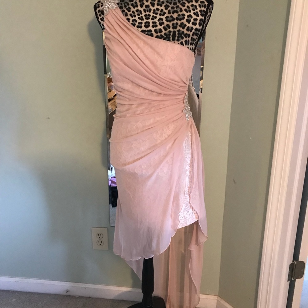 High low cocktail blush color size 2 Christmas